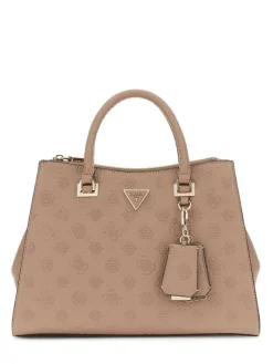 Guess Laukut Ja Kassit|laukku Dko Cresidia II Society Satchel Dko Dark Taupe Logo