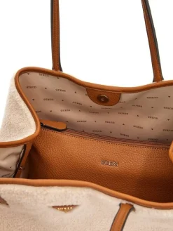 Guess Laukut Ja Kassit|laukku Ntc Victtoria Large 2 In 1 Tote Ntc Natural / cognac