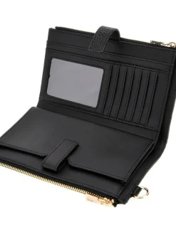 Guess Lompakot|lompakko Blo Cresidia II Slg Dbl Zip Orgnzr Blo Black logo