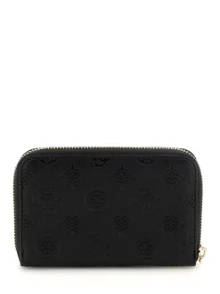 Guess Lompakot|lompakko Blo Phoebe Slg Medium Zip Around Blo Black logo
