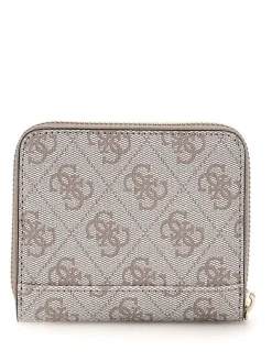 Guess Lompakot|lompakko Dko Zamira Slg Small Zip Around Dko Dark Taupe Logo
