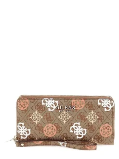 Guess Lompakot|lompakko Lou Eliette Logo Slg Lrg Zip Arnd Lou Latte Logo Multi