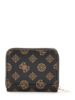 Guess Lompakot|lompakko Mlo Laurel Slg Small Zip Around Mlo Mocha logo