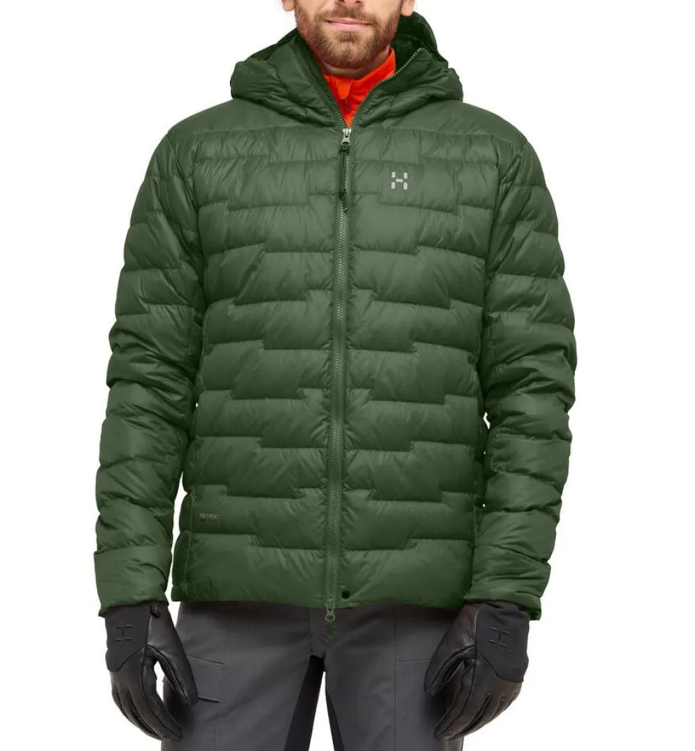 Haglu00f6fs Takit|Talvitakit|Haglöfs takki ROC Flash Down Hood 4Q9 Seaweed Green