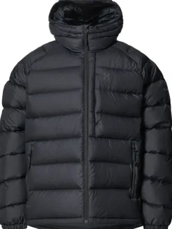 Haglu00f6fs Takit|Talvitakit|Haglöfs takki Rosson Down Hood 2C5 TRUE BLACK