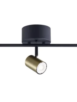 Heat Sisustusvalaisimet|kattospotti Gold Tube 3-osainen tanko kulta-musta
