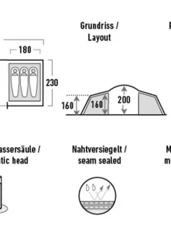 High Peak Teltat, Katokset Ja Riippumatot|huvilateltta Como 6.0