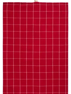 IB Laursen Keittiötekstiilit|keittiöpyyhe Silja 50x70 cm punainen ruutukuvio