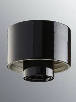 Ifö Electric posliinikanta suora, musta, kierre 84,5 mm,>Ifu00f6 Electric Outlet