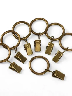 Ihanin Verhot Ja Verhotarvikkeet|verhorenkaat nipistimellä 25/32 mm antiikkimessinki
