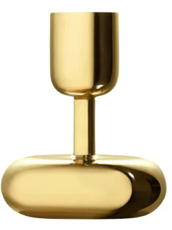Iittala Lyhdyt Ja Kynttilänjalat|Nappula kynttilänjalka 107 mm messinki