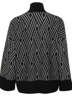 InWear Neulepuserot|neule GitteIW Jacquard pullover Black /White 300027