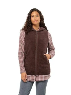 Jack Wolfskin Fleecet, Colleget Ja Hupparit|liivi High curl long vest w 2700 Boysenberry