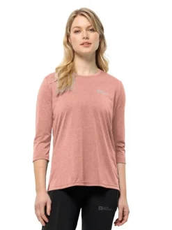 Jack Wolfskin Paidat, Neuleet Ja Topit|t-paita 3/4 Crosstrail W 2919 Rose dawn