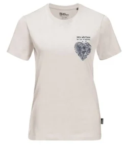 Jack Wolfskin Paidat, Neuleet Ja Topit|t-paita Discover Heart W 5629 Sea shell