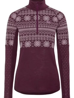 Kari Traa Asusteet|paita Wilma Half Zip Wine