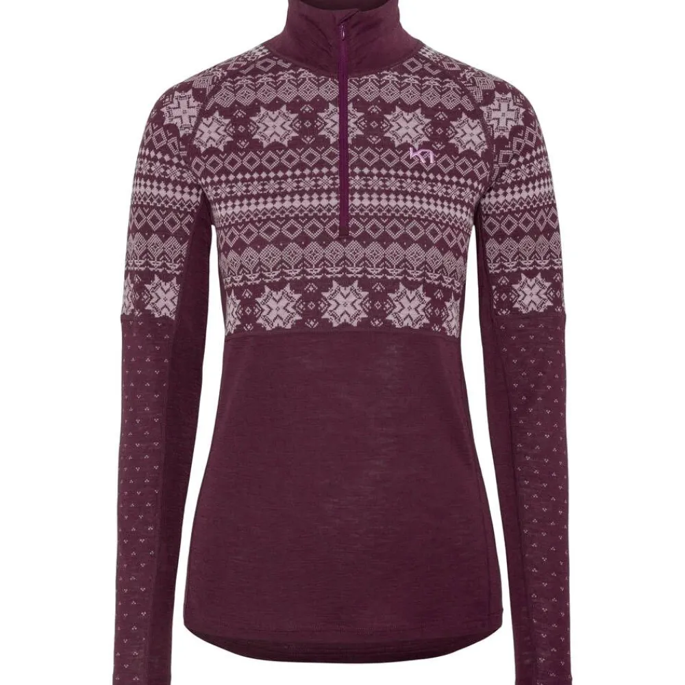Kari Traa Asusteet|paita Wilma Half Zip Wine