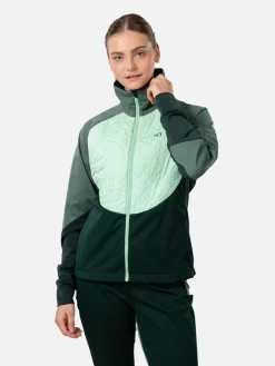 Kari Traa Treenivaatteet|takki Louise Hybrid jacket Pine Dark green