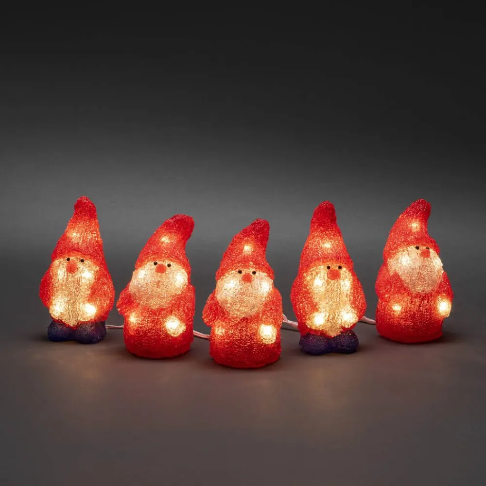 Konstsmide Koriste- Ja Kausivalot|akryylivalosarja Joulupukit 5 kpl/setti 40 x LED