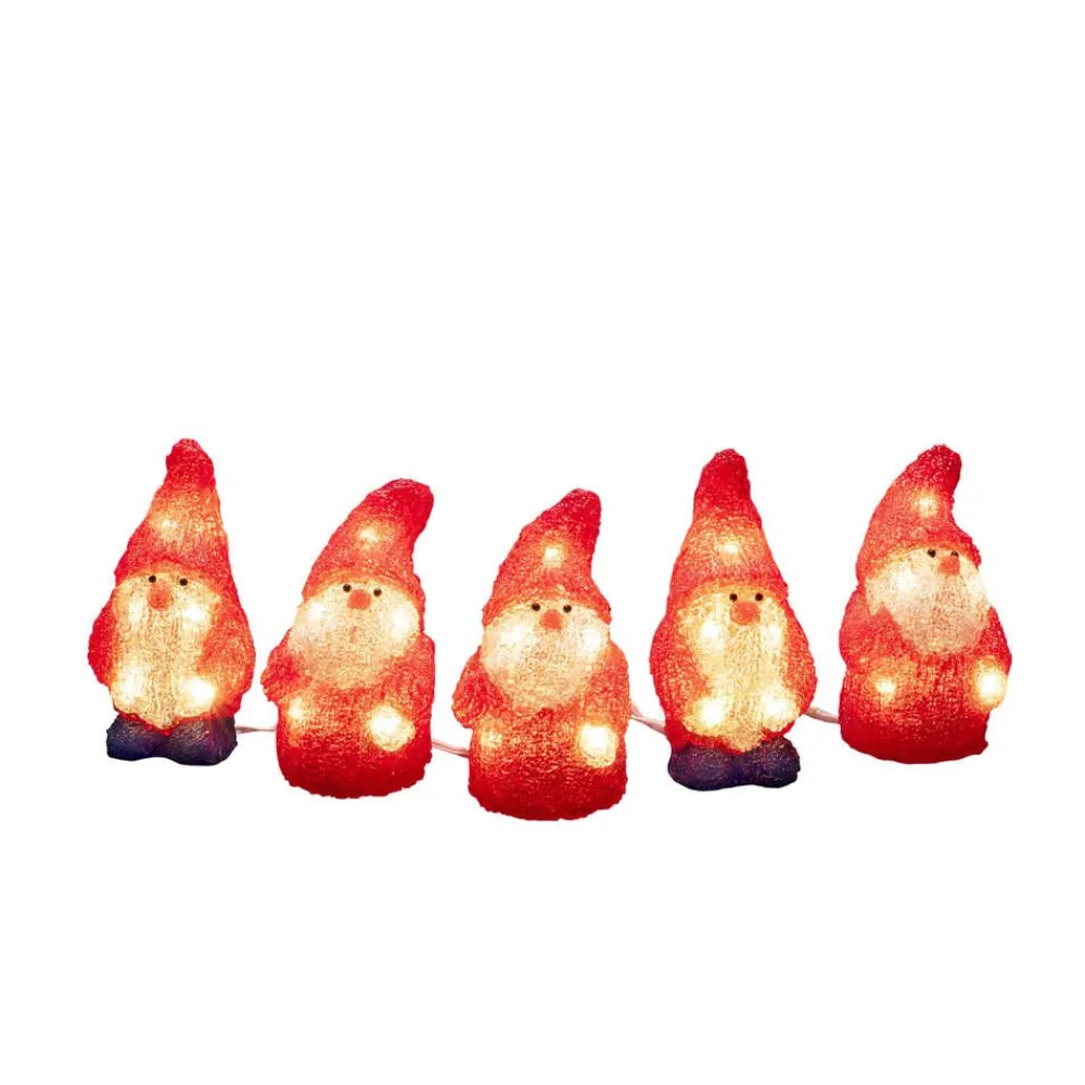 Konstsmide Koriste- Ja Kausivalot|akryylivalosarja Joulupukit 5 kpl/setti 40 x LED