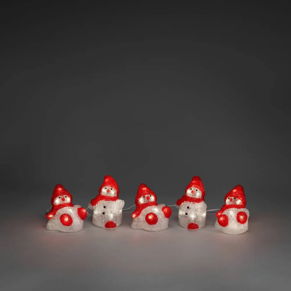 Konstsmide Koriste- Ja Kausivalot|akryylivalosarja Lumiukot 5 kpl/setti 40 x LED