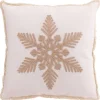 Sisustustekstiilit|Koristetyyny Snoflake 45x45 cm valkoinen/beige
