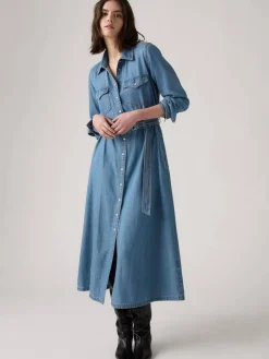 Levi's Vapaa-Ajan Mekot|farkkumekko Quincay Maxi Dress 0000 Bright Mid Stone