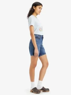 Levi's Shortsit Ja Caprit|farkkushortsit Ribcage Bermuda Short 0001 Basic farkkusininen