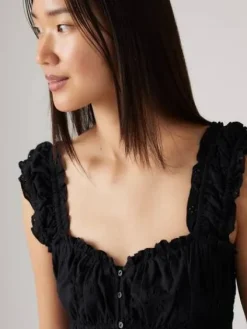 Levi's Vapaa-Ajan Mekot|mekko Amaya Tiered Maxi Dress 0000 Musta
