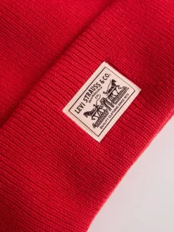Levi's Hatut, Huivit Ja Käsineet|pipo Backpatch Beanie 0019 Ribbon Red