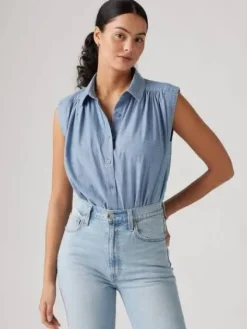 Levi's Topit|pusero Gracen Comm sl blouse 0000 Vaaleansininen