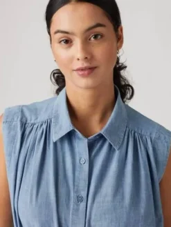 Levi's Topit|pusero Gracen Comm sl blouse 0000 Vaaleansininen