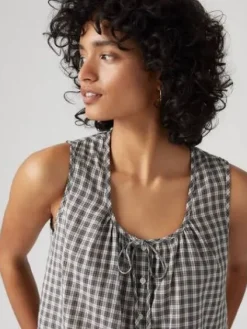 Levi's Topit|toppi Luella Sl Blouse 0001 Milo Plaid Egret