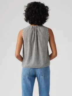 Levi's Topit|toppi Luella Sl Blouse 0001 Milo Plaid Egret