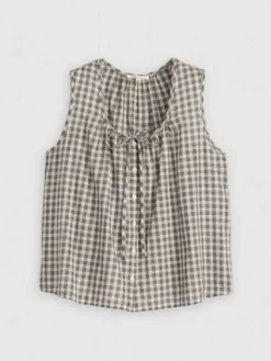 Levi's Topit|toppi Luella Sl Blouse 0001 Milo Plaid Egret