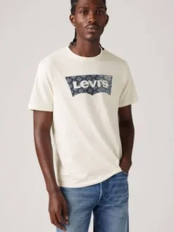 Levi's T-Paidat|t-paita Graphic Crewneck Tee 1811 Batwing Bandana Fill Three Egret
