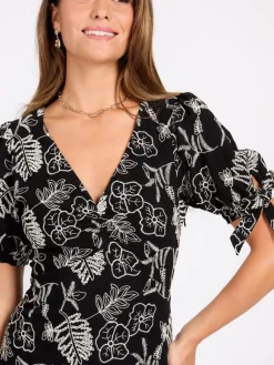mekko Black Cotton Midaxi><noscript><img width=