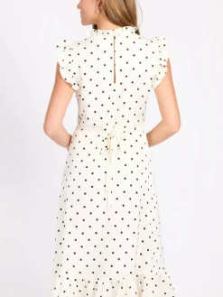 mekko Polka Dot Satin Midaxi><noscript><img width=