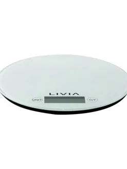 keittiövaaka pyöreä valkoinen>Livia Discount