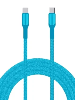 latausjohto USB C-C, 60 W, 2 m turkoosi>Livia Sale