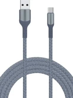 latausjohto USB-C, 2 m harmaa>Livia Discount
