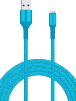 Livia Kuulokkeet Ja Puhelintarvikkeet|latausjohto USB-lightning, 2 m turkoosi