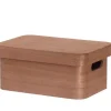 4Living Säilytyskorit Ja Laatikot|Ruoansäilytys Ja Järjestys|puulaatikko kannella 25x17x11 cm ruskea