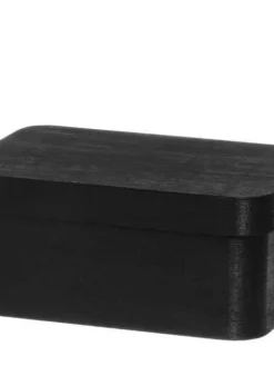 puulaatikko kannella 25x17x11 cm musta>4Living Best