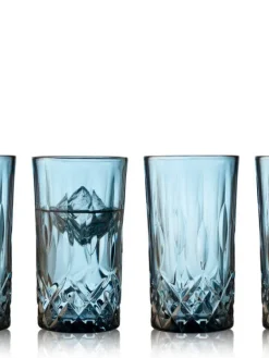 Lyngby Astiat|lasi Highball Sorrento 38 cl 4 kpl/pkt Blue