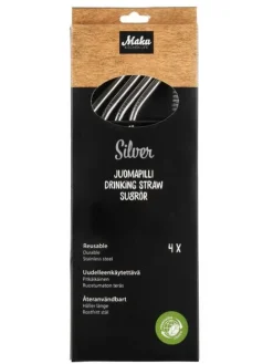 juomapilli ruostumatonta terästä 4 kpl>Maku Discount