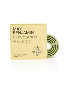 Max Benjamin Tuoksukynttilät Ja Huonetuoksut|Kynttilät Ja Huonetuoksut|autotuoksun täyttöpakkaus Lemongrass and Ginger