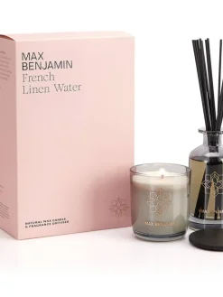 Max Benjamin Tuoksukynttilät Ja Huonetuoksut|Kynttilät Ja Huonetuoksut|lahjasetti French Linen Water