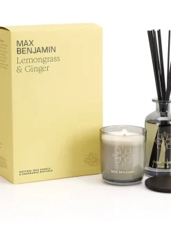 Max Benjamin Tuoksukynttilät Ja Huonetuoksut|Kynttilät Ja Huonetuoksut|lahjasetti Lemongrass and Ginger kynttilä