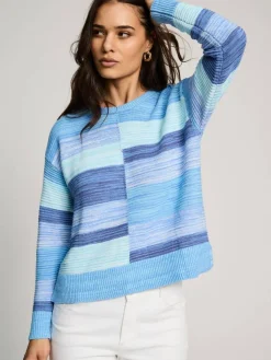 MICHA Neulepuserot|neule 180-168 Blue melange mix 57313